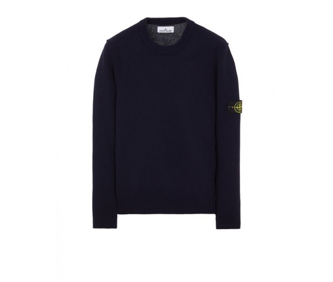 Stone Island 508A3 Autumn Winter Knitwear Lambswool Dark Blue