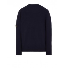 Stone Island 508A3 Autumn Winter Knitwear Lambswool Dark Blue