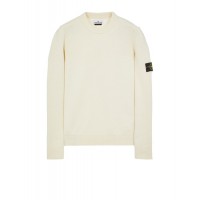 Stone Island 508A3 Autumn Winter Knitwear Lambswool Natural White