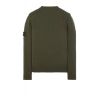 Stone Island 508A3 Autumn Winter Knitwear Lambswool Oliver Green