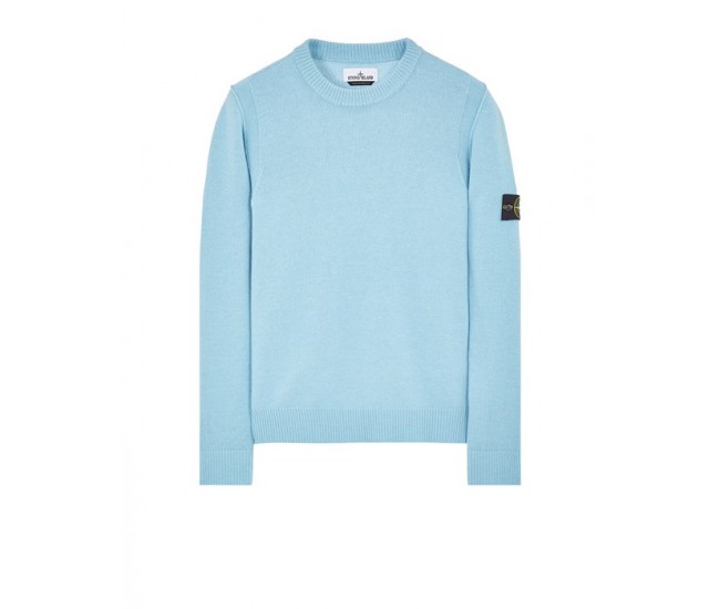 Stone Island 508A3 Autumn Winter Knitwear Lambswool Pastel Blue