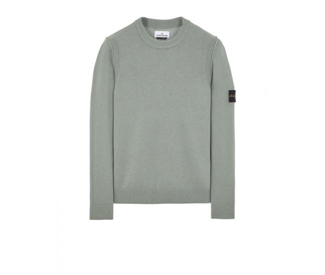 Stone Island 508A3 Autumn Winter Knitwear Lambswool Sage Green