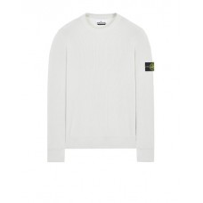 Stone Island 550D8 Sweater In Ribbed Soft Cotton Ice