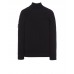 Stone Island 552C2 Autumn Winter Turtleneck Knit In Full Rib Wool Black