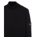 Stone Island 552C2 Autumn Winter Turtleneck Knit In Full Rib Wool Black