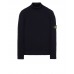 Stone Island 552C2 Autumn Winter Turtleneck Knit In Full Rib Wool Dark Blue