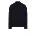 Stone Island 552C2 Autumn Winter Turtleneck Knit In Full Rib Wool Dark Blue