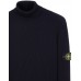 Stone Island 552C2 Autumn Winter Turtleneck Knit In Full Rib Wool Dark Blue