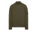 Stone Island 552C2 Autumn Winter Turtleneck Knit In Full Rib Wool Oliver Green