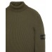 Stone Island 552C2 Autumn Winter Turtleneck Knit In Full Rib Wool Oliver Green