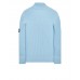 Stone Island 552C2 Autumn Winter Turtleneck Knit In Full Rib Wool Pastel Blue