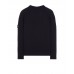 Stone Island 553C2 Fall Winter Sweaters In Full Rib Wool Dark Blue