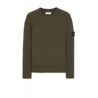 Stone Island 553C2 Fall Winter Sweaters In Full Rib Wool Oliver Green