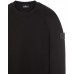 Stone Island 60619 Crewneck Sweatshirt Embroidery Cotton Fleece Black