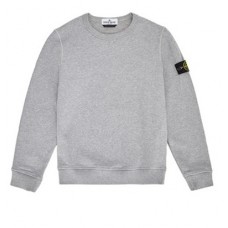 Stone Island 61340 Cotton Junior Crewneck Sweatshirt Dust Melange