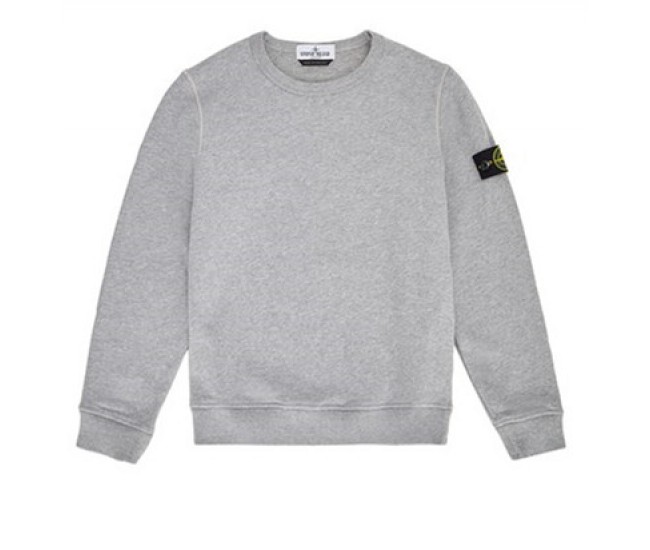 Stone Island 61340 Cotton Junior Crewneck Sweatshirt Dust Melange