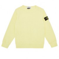 Stone Island 61340 Cotton Junior Crewneck Sweatshirt Lemon