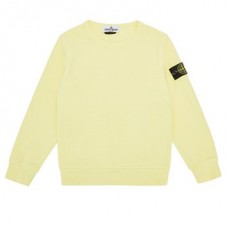 Stone Island 61340 Cotton Junior Crewneck Sweatshirt Lemon