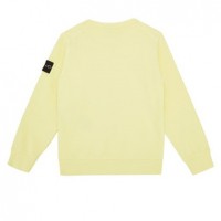 Stone Island 61340 Cotton Junior Crewneck Sweatshirt Lemon