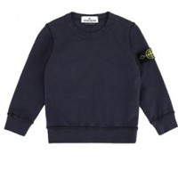 Stone Island 61340 Cotton Junior Crewneck Sweatshirt Marine Blue