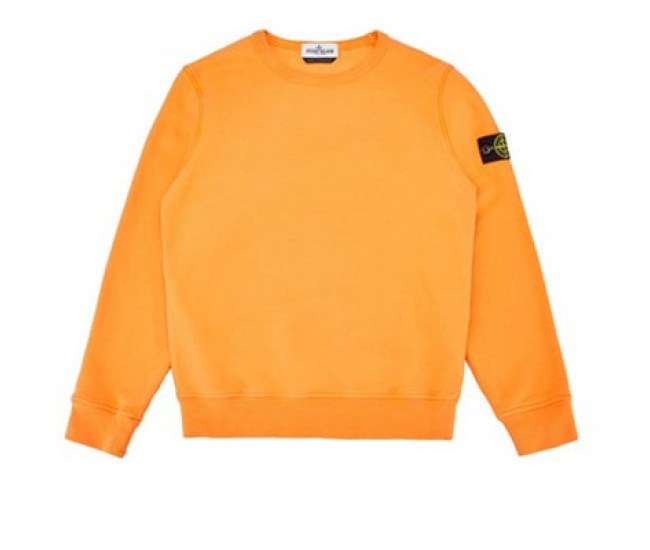 Stone Island 61340 Cotton Junior Crewneck Sweatshirt Orange