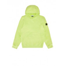 Stone Island 61640 Junior Hooded Sweatshirt In Heavy Cotton Fleece Lemon