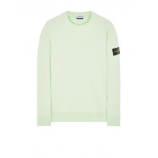 Stone Island 63051 Crewneck Sweatshirt In Cotton Fleece Light Green