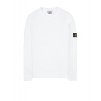 Stone Island 63750 Autumn Winter Hoodie Fleecewear White