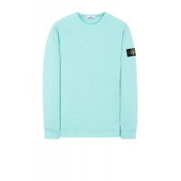 Stone Island 64450 Fall Winter Men‘s Cotton Sweatshirt Aqua