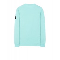 Stone Island 64450 Fall Winter Men‘s Cotton Sweatshirt Aqua