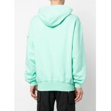 Stone Isand 60219 Hooded Sweatshirt Embroidery Cotton Fleece Light Green