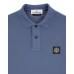 Stone Island 2CS17 Fall Winter Short Sleeve Polo T Shirts In Stretch Avio Blue