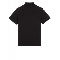 Stone Island 2CS17 Fall Winter Short Sleeve Polo T Shirts In Stretch Black