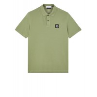 Stone Island 2CS17 Fall Winter Short Sleeve Polo T Shirts In Stretch Sage Green