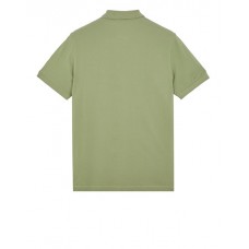 Stone Island 2CS17 Fall Winter Short Sleeve Polo T Shirts In Stretch Sage Green