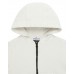 Stone Island 60740 Junior Full Zip Hooded Sweatshirt In Cotton White