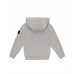 Stone Island 60740 Junior Full Zip Hooded Sweatshirt In Cotton Dust Melange