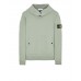 Stone Island 61720 Autumn Winter Hooded Sweatshirt In Brushed Cotton Fleece Oliver Green