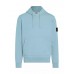 Stone Island 64151 Fall Winter Hooded Sweatshirt In Cotton Fleece Sky Blue