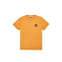 Stone Island 20147 Junior Short Sleeved Polos T Shirt Cotton Jersey Orange