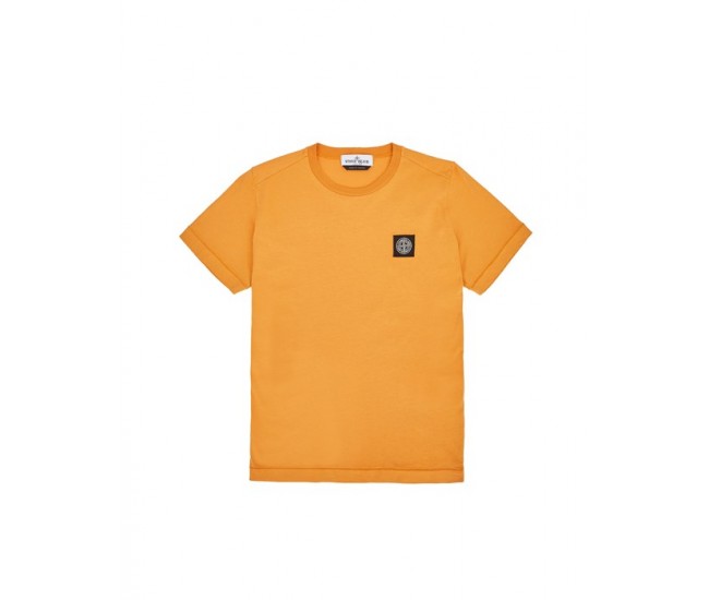 Stone Island 20147 Junior Short Sleeved Polos T Shirt Cotton Jersey Orange