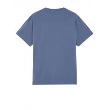 Stone Island 20444 Summer Fall Short Sleeve T Shirt Cotton Avio Blue