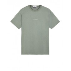 Stone Island 20444 Summer Fall Short Sleeve T Shirt Cotton Sage Green