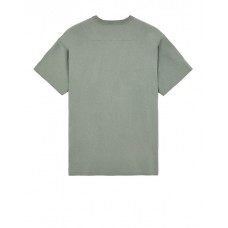 Stone Island 20444 Summer Fall Short Sleeve T Shirt Cotton Sage Green