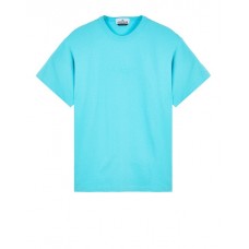 Stone Island 20444 Summer Fall Short Sleeve T Shirt Cotton Turquoise