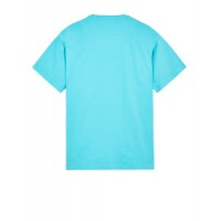 Stone Island 20444 Summer Fall Short Sleeve T Shirt Cotton Turquoise