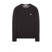 Stone Island 22713 Long Sleeve T Shirt In Cotton Jersey Black