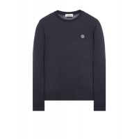 Stone Island 22713 Long Sleeve T Shirt In Cotton Jersey Dark Blue