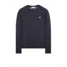 Stone Island 22713 Long Sleeve T Shirt In Cotton Jersey Dark Blue