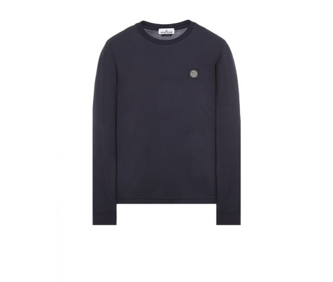 Stone Island 22713 Long Sleeve T Shirt In Cotton Jersey Dark Blue